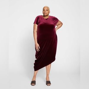 Universal Standard Iconic Geneva Dress in Red Velvet Size M(18-20) NWT